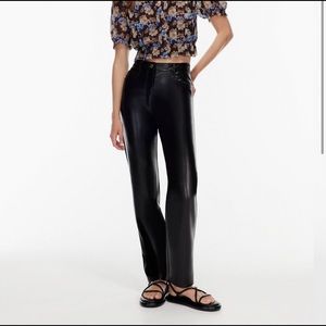 NWT Aritzia Melina black leather pants